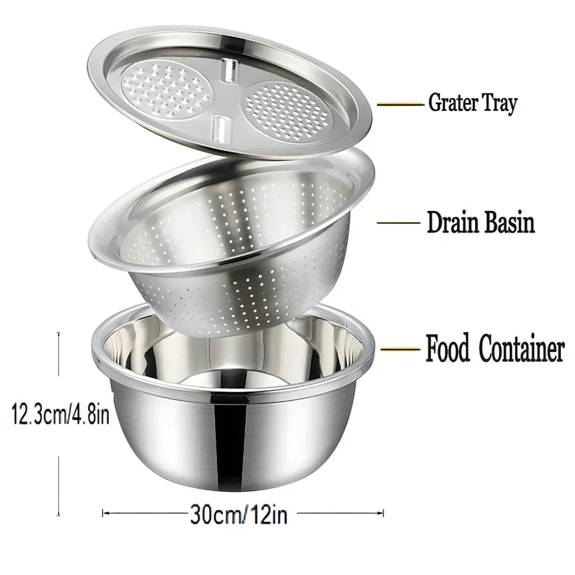 3-in-1 Multipurpose Kitchen Bowl
