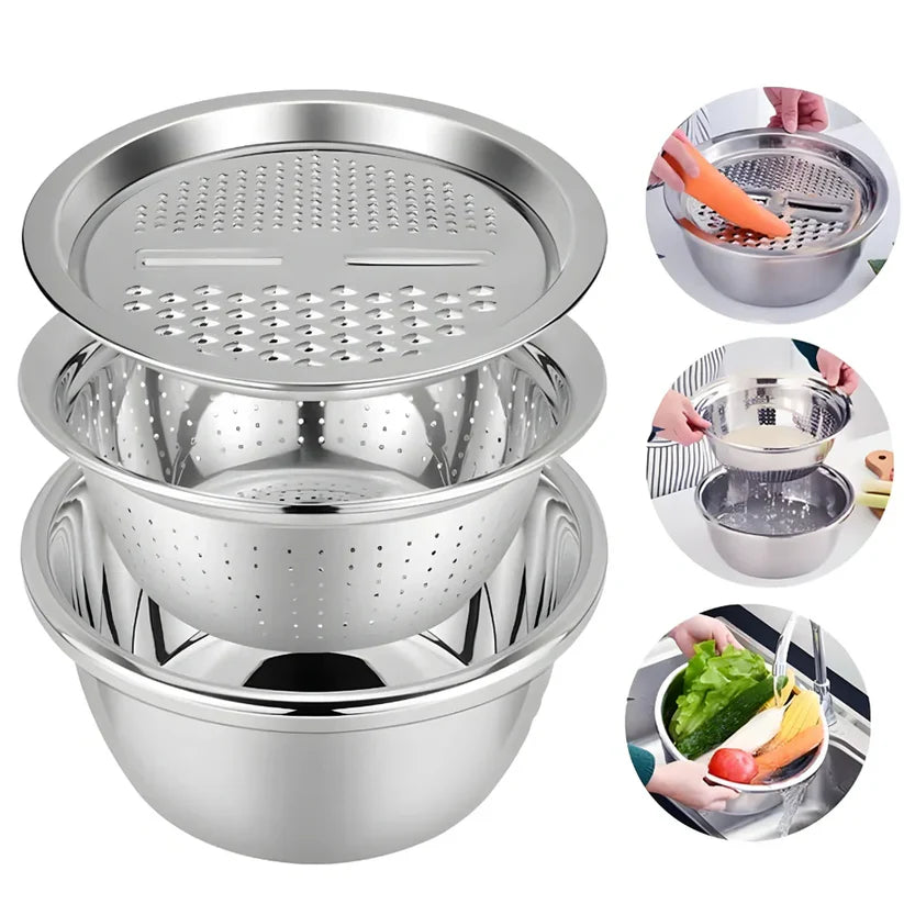 3-in-1 Multipurpose Kitchen Bowl