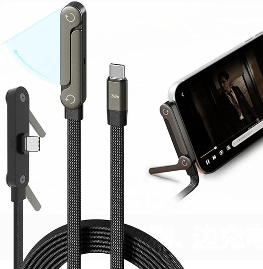 240W Foldable Type-C to C Fast Charger Cable For Android and Iphone