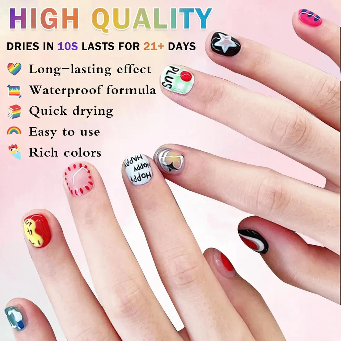 Nail Art Marker Pens | 12 Color Set