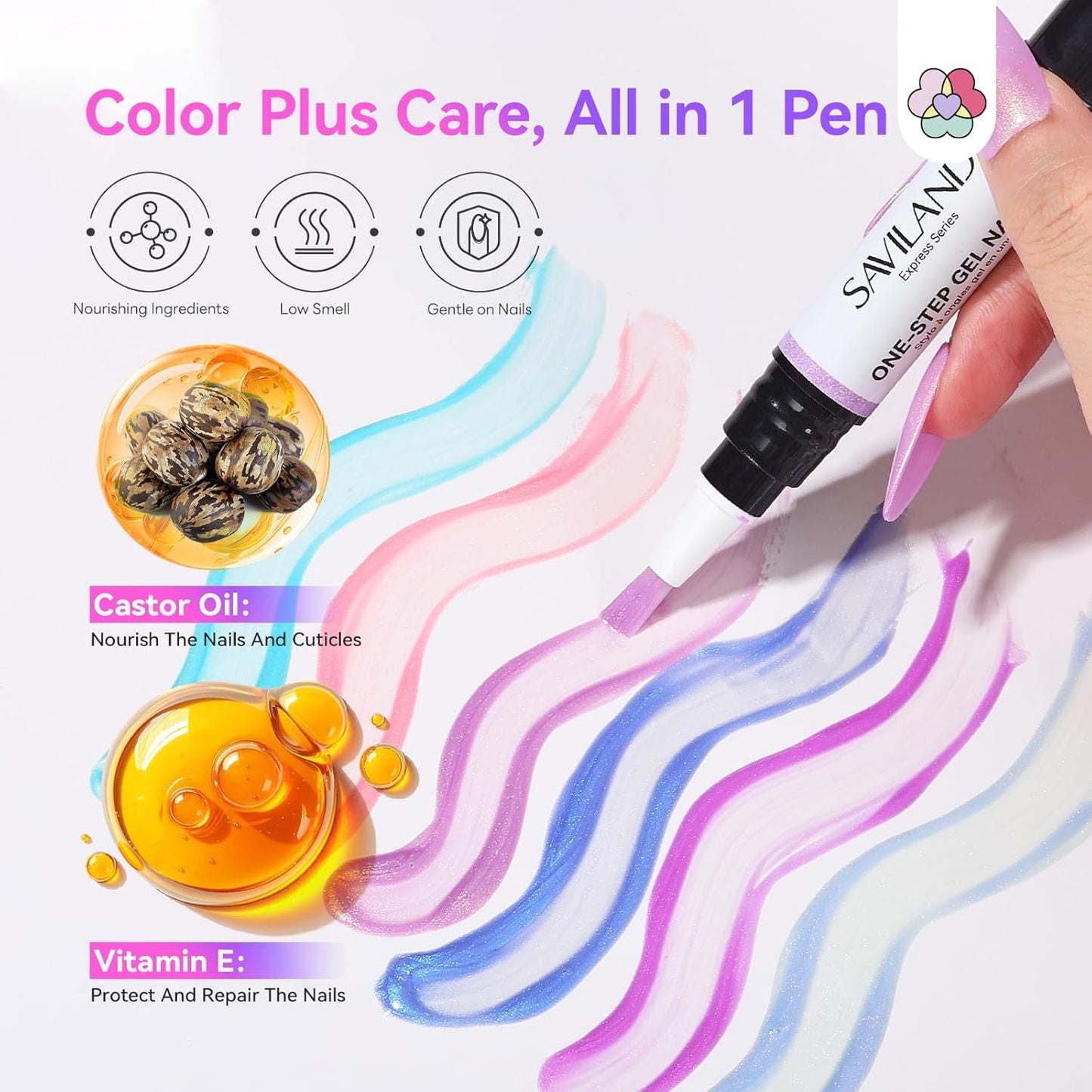 WomShine™ 5-in-1 Gel Nail Polish Pen 6 color set