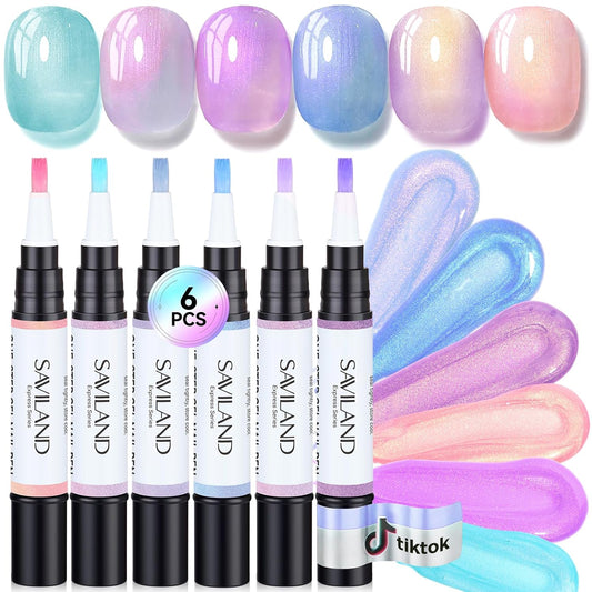 WomShine™ 5-in-1 Gel Nail Polish Pen 6 color set
