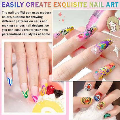 Nail Art Marker Pens | 12 Color Set